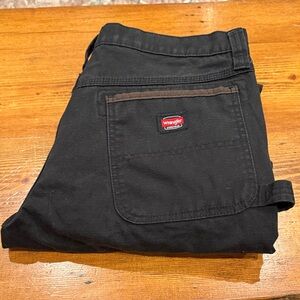 Wrangler Dark Cargo Pants with Pocket Detail